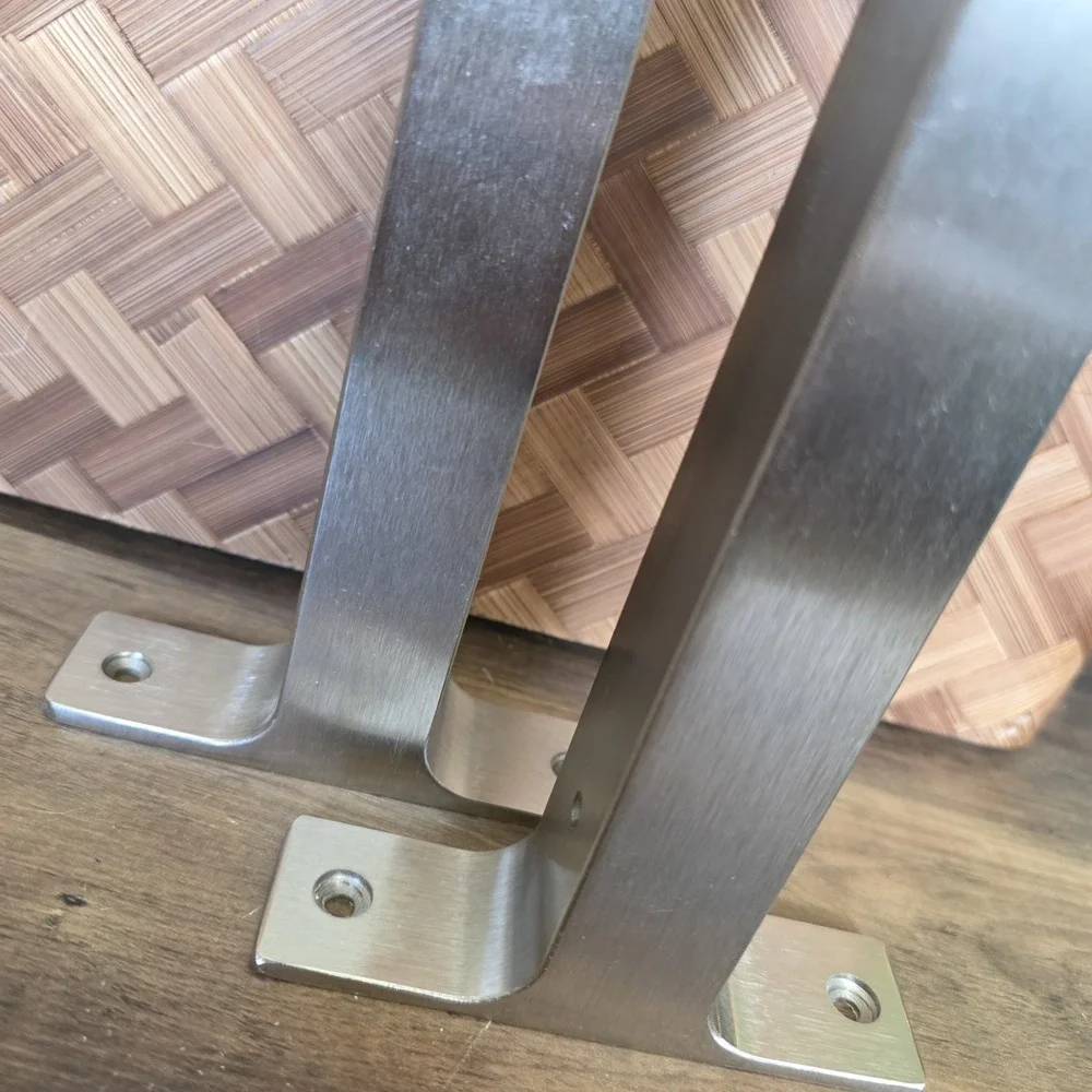ONE Pair IKEA Ekby Bjarnum 21089 Floating Shelf Brackets Stainless 7.75